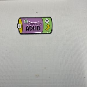 Powered by ADHD Enamel Pin